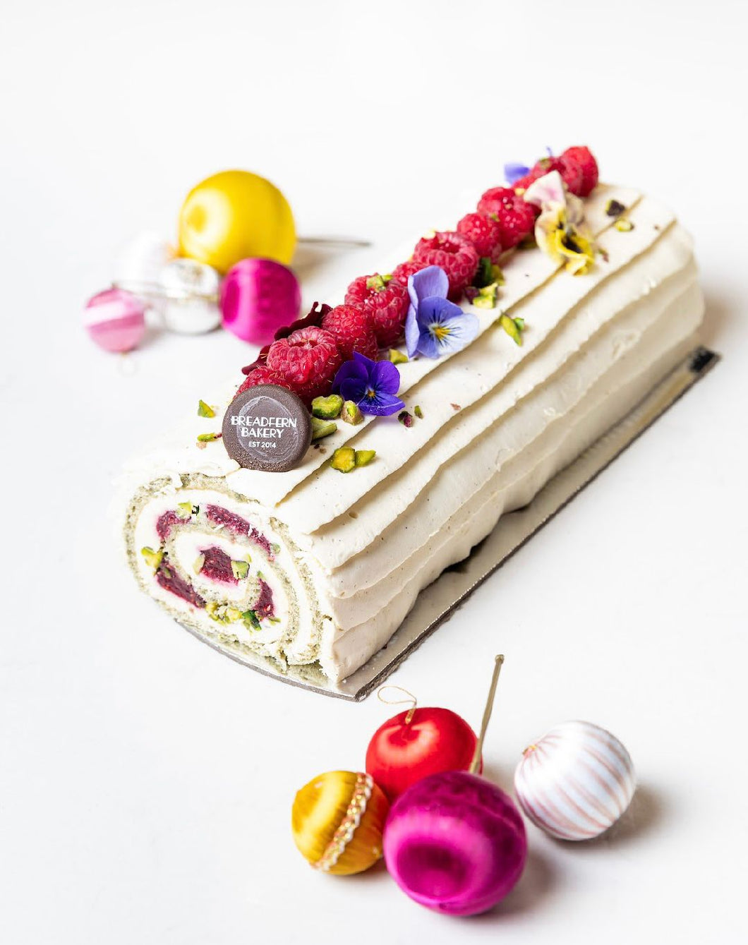 Pistachio Raspberry Log